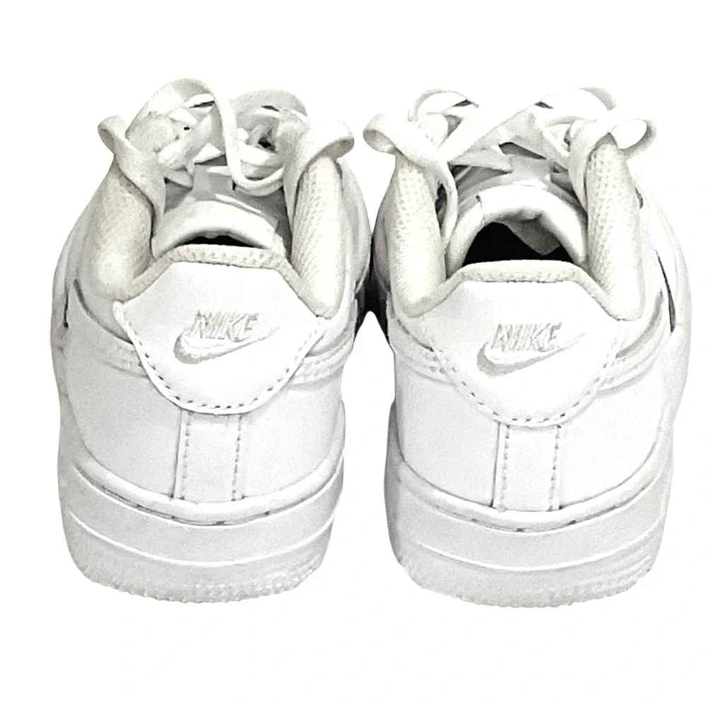 Nike DH‎ 2925-111 triple white Force 1 low leather preschool size 11 child kids